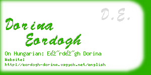 dorina eordogh business card